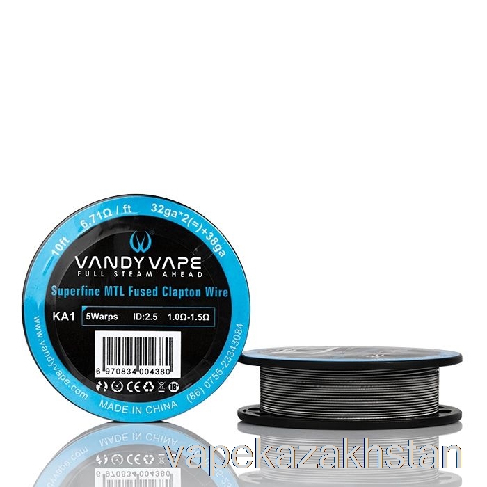 Vape Kazakhstan Vandy Vape Superfine MTL Wire SPOOLS - 10 Feet 6.71ohm A1 Fused Clapton Wire